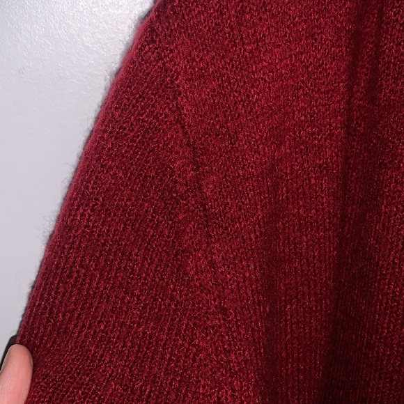 [S] F21 Red Hooded Cardigan - Picture 10 of 11